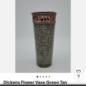 Dickens Green Ceramic Flower Vase says, “Rejoice in the Lord”.
